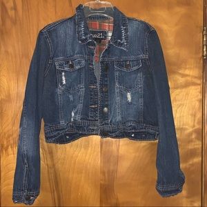 Cropped jean jacket!